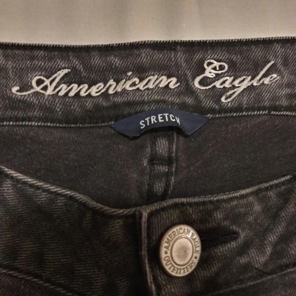 American Eagle Charcoal Gray Skinny Jeans SZ 4 - Picture 1 of 6